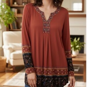 Soft Surroundings NWT Romantic Parita Blouse Top M Retail Price $89.85